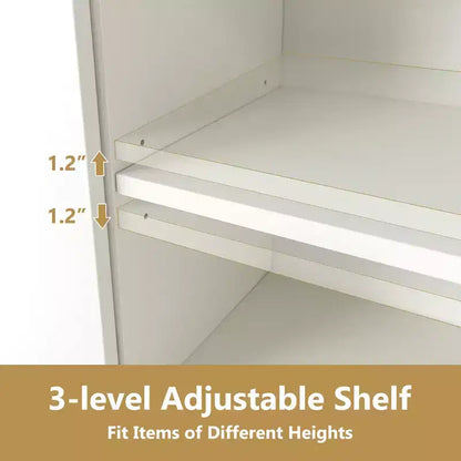 Buffet de cuisine Costway avec 3 portes, 2 tiroirs et étagère réglable