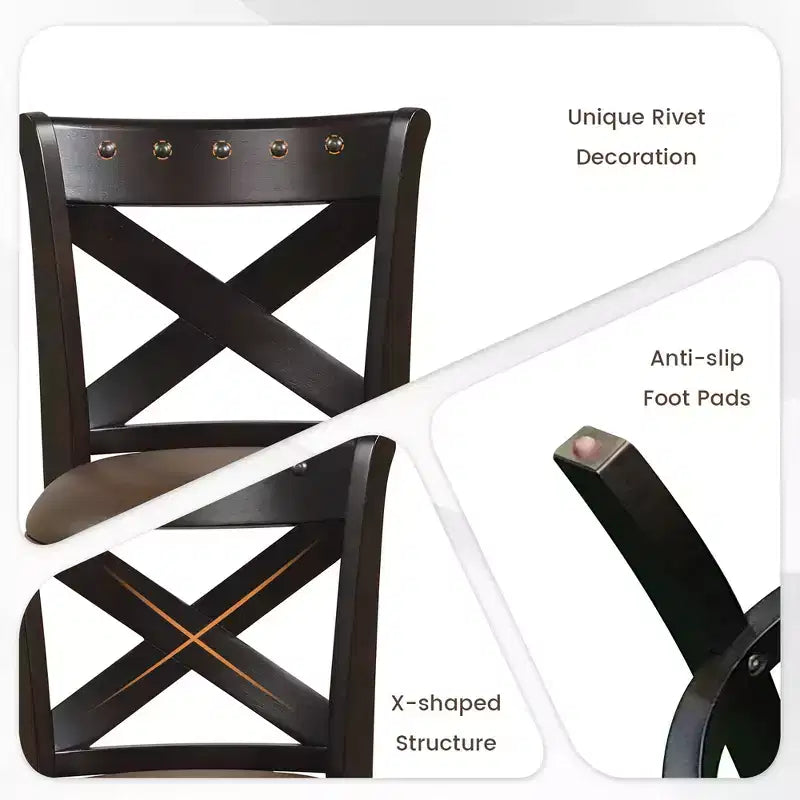 Tabouret de bar pivotant Costway de 79 cm de hauteur, assise en cuir PU, pieds en bois d'hévéa, repose-pieds