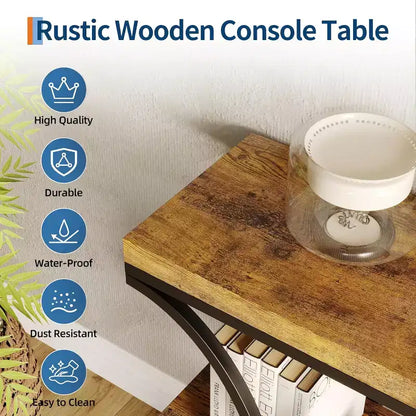 39 tables consoles étroites pour entrée, table de canapé industrielle à 3 niveaux avec base ronde en métal et étagères de rangement pour couloir, foyer