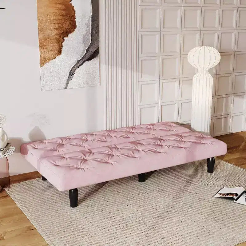 TUYOHW Canapé convertible peu encombrant de 168 cm, canapé-lit en velours avec cadre en bois robuste, causeuse réglable sur 3 positions pour salon