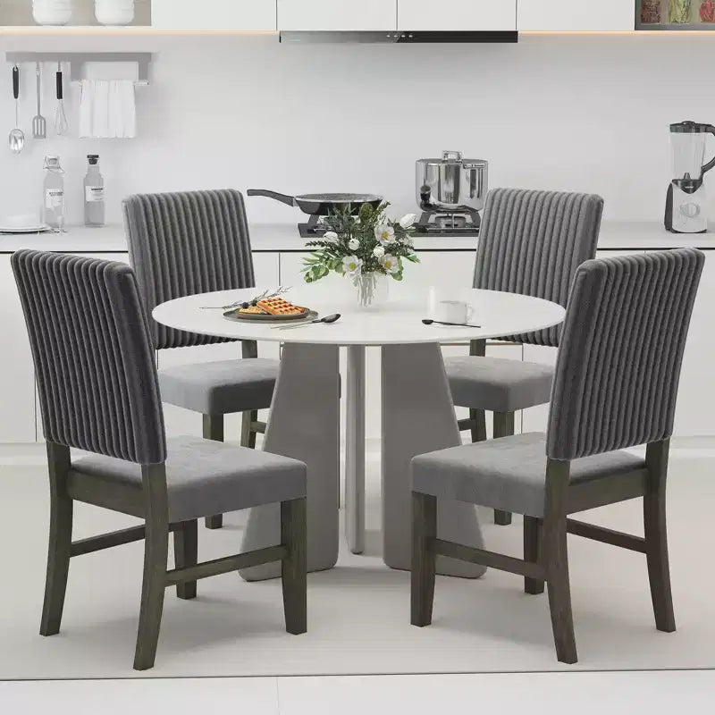 Costway Lot de 4 chaises de salle à manger en velours de style moderne du milieu du siècle