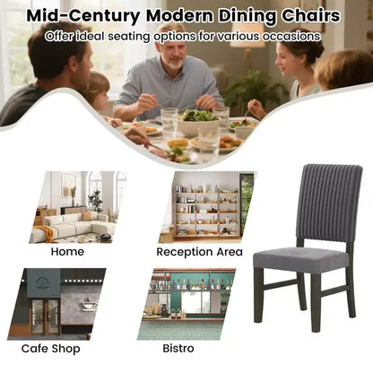 Costway Lot de 4 chaises de salle à manger en velours de style moderne du milieu du siècle