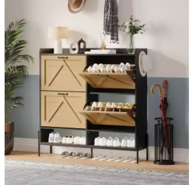 4-Drawer Shoe Cabinet for Entryway