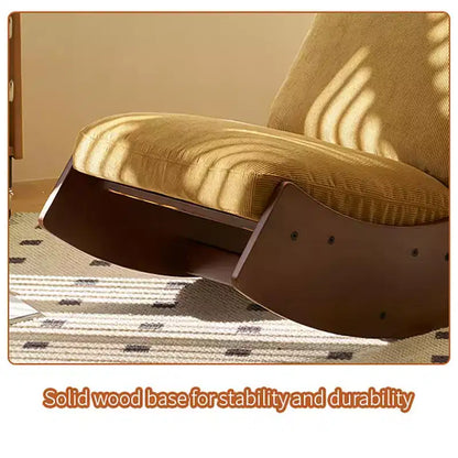 Fauteuil à bascule planeur confortable Rembourrage Fauteuil planeur Cadre en bois massif Plusieurs réglages Fauteuil de lecture d'appoint