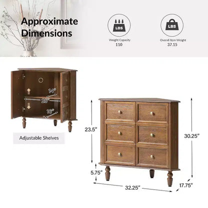 Roland 30 H Meuble d'angle à 2 portes avec pieds tournés Lot de 2|ARTFUL LIVING DESIGNS