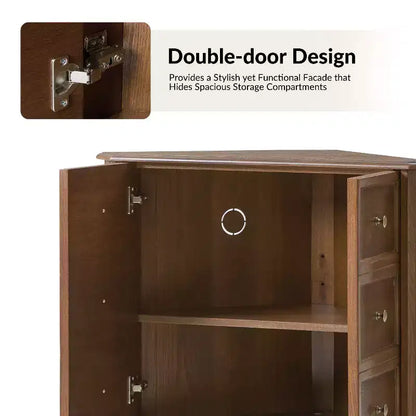 Roland 30 H Meuble d'angle à 2 portes avec pieds tournés Lot de 2|ARTFUL LIVING DESIGNS