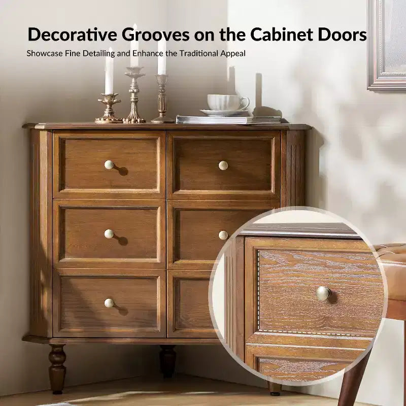Roland 30 H Meuble d'angle à 2 portes avec pieds tournés Lot de 2|ARTFUL LIVING DESIGNS