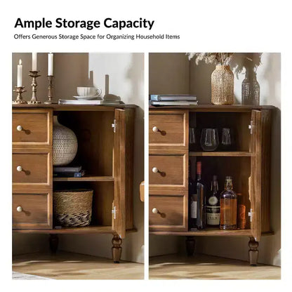 Roland 30 H Meuble d'angle à 2 portes avec pieds tournés Lot de 2|ARTFUL LIVING DESIGNS