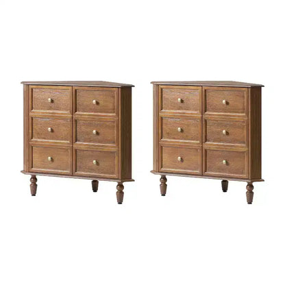 Roland 30 H Meuble d'angle à 2 portes avec pieds tournés Lot de 2|ARTFUL LIVING DESIGNS