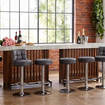 63 Grande unité de bar à domicile, table de pub haute de 2 niveaux pour îlot de cuisine avec repose-pieds, table de pub moderne pour salle à manger, bistro, salon