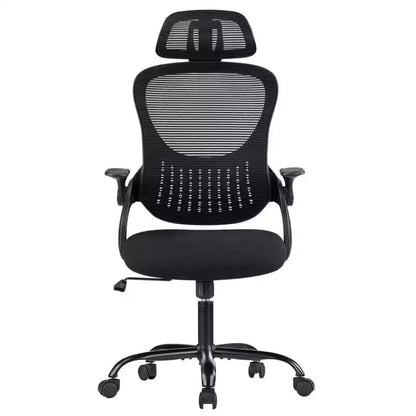 TUYOHW Ergonomic Office Chair,High Back Mesh Desk Chair with Adjustable Headrest & Flip-Up Armrests,Thick Cushion