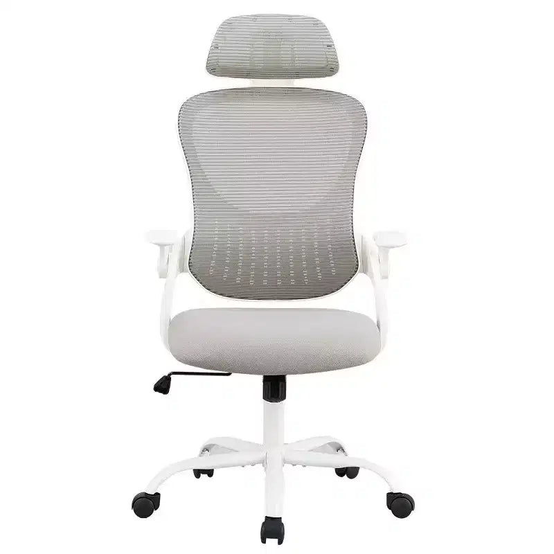 Chaise de Bureau Ergonomique TUYOHW, Chaise de Bureau à Dossier Haut en Maille avec Appui-tête Réglable et Accoudoirs Relevables, Coussin Épais