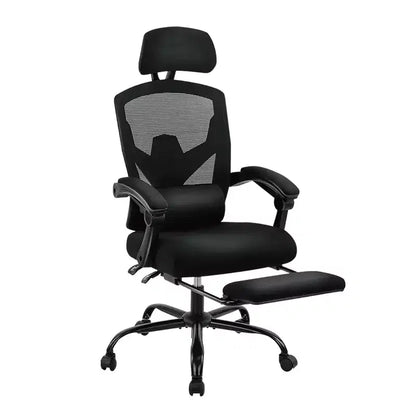TUYOHW Mesh Swivel Criss Cross Chair on Wheels,Office Chair with Retractable Footrest,Gaming Chair with Lumbar Support Pillow for Office