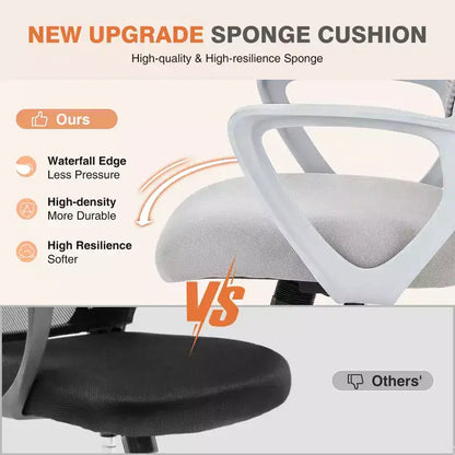 TUYOHW Chaise de bureau en maille à roulettes, Hauteur 41,5" réglable, Fauteuil gamer pour bureau
