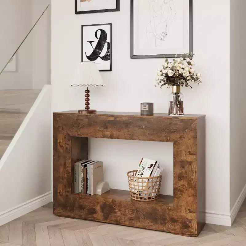 47 Table console étroite de ferme pour salon, couloir - Panipeachy