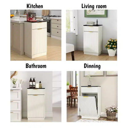 Meuble poubelle basculante Homy Casa avec bac coulissant pour cuisine, entrée ou buanderie