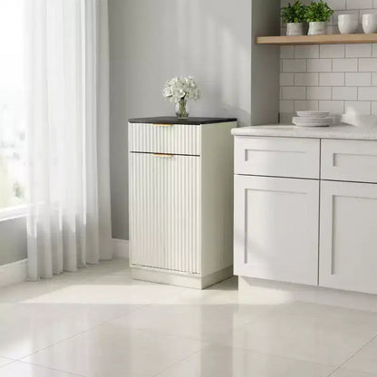 Homy Casa Tilt-Out Trash Can Cabinet with Pull-Out Bin for Kitchen, Entryway or Laundry Room