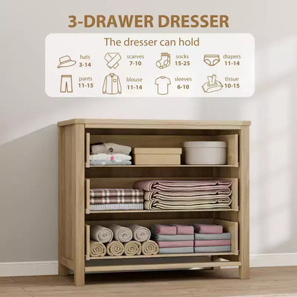 Commode en rotin, commode bohème, commode en bois avec armoire de rangement pour vêtements, organisateur de tiroirs pour chambre à coucher, salon, couloir, chêne naturel