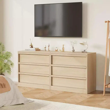 Commode à 3 tiroirs, table de chevet en chêne naturel à 3 tiroirs avec grand rangement, petite table d'appoint de chevet moderne pour salon, chambre d'enfant, entrée