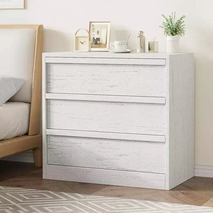 3 Drawer Dresser, Natural Oak Nightstand 3 Chest of Drawers with Large Storage, Small Modern Bedside End Table for Living Room, Nursery, Entryway