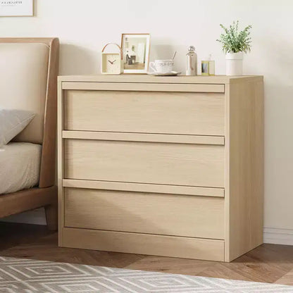 Commode à 3 tiroirs, table de chevet en chêne naturel à 3 tiroirs avec grand rangement, petite table d'appoint de chevet moderne pour salon, chambre d'enfant, entrée