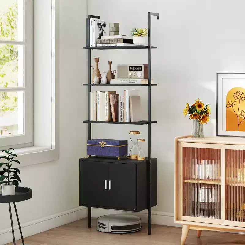 Costway Étagère Murale 5 Niveaux avec Armoire de Rangement et Fixation Murale – 184 cm de Haut