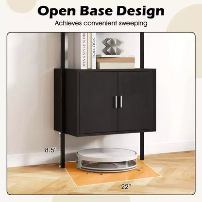 Costway Étagère Murale 5 Niveaux avec Armoire de Rangement et Fixation Murale – 184 cm de Haut