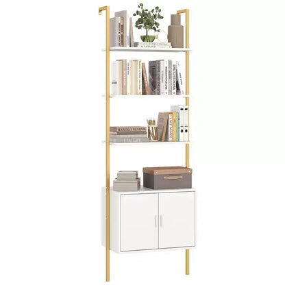 Costway Étagère Murale 5 Niveaux avec Armoire de Rangement et Fixation Murale – 184 cm de Haut