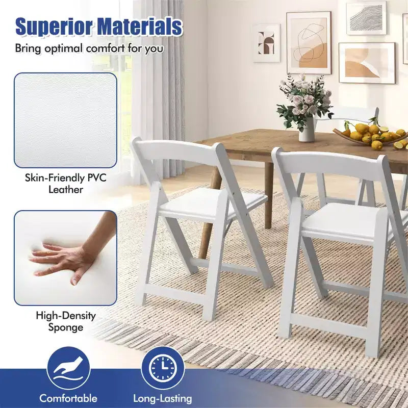 Lot de 8 chaises de salle à manger Costway avec pieds en bois d'hévéa et assise rembourrée pour maison, bureau, événements