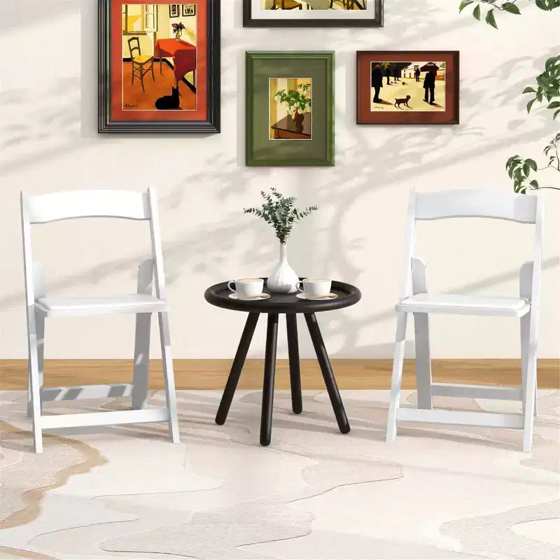 Lot de 8 chaises de salle à manger Costway avec pieds en bois d'hévéa et assise rembourrée pour maison, bureau, événements