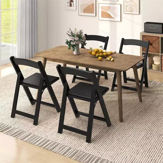 Lot de 8 chaises de salle à manger Costway avec pieds en bois d'hévéa et assise rembourrée pour maison, bureau, événements