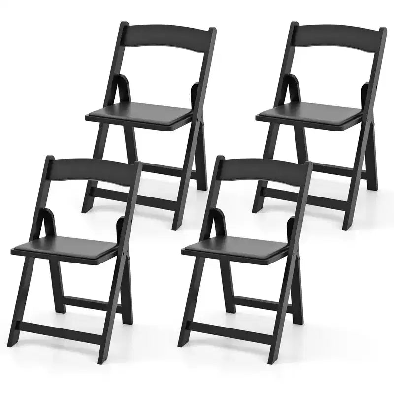 Lot de 8 chaises de salle à manger Costway avec pieds en bois d'hévéa et assise rembourrée pour maison, bureau, événements