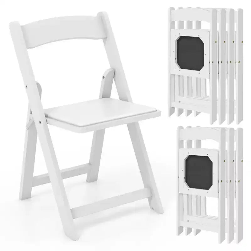 Lot de 8 chaises de salle à manger Costway avec pieds en bois d'hévéa et assise rembourrée pour maison, bureau, événements