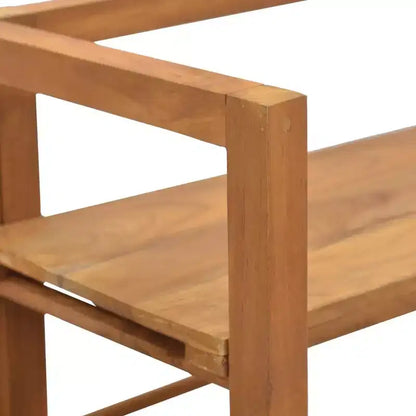 vidaXL Meuble étagère de rangement en bois de teck massif - 120 cm