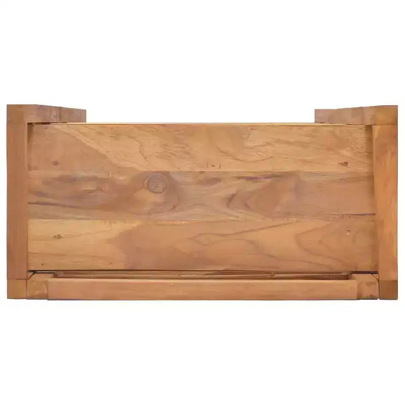 vidaXL Meuble étagère de rangement en bois de teck massif - 120 cm