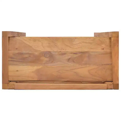 vidaXL Meuble étagère de rangement en bois de teck massif - 120 cm