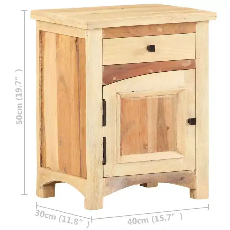 vidaXL Table de chevet 40x30x50 cm Bois de récupération massif