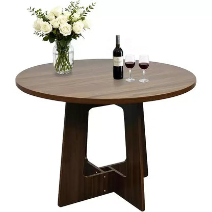 Table à manger ronde, 43 pouces, table familiale, trois couleurs, table à manger multi-personnes sur pied, robuste et durable