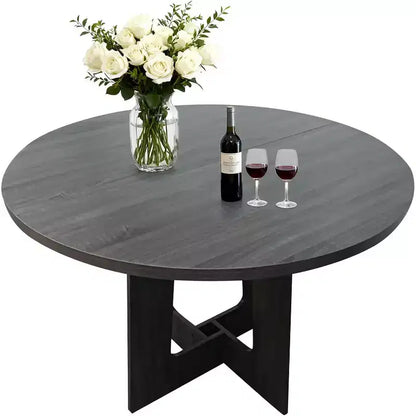 Table à manger ronde, 43 pouces, table familiale, trois couleurs, table à manger multi-personnes sur pied, robuste et durable