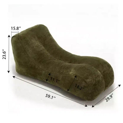 Pouf TUYOHW59 pouces, canapé lounge épousant les courbes du corps avec éponge haute élasticité, canapé de sol léger pour salon, chambre à coucher