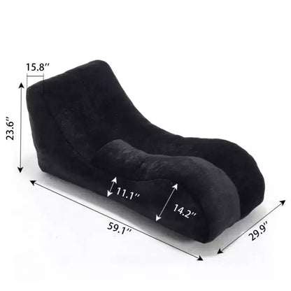 Pouf TUYOHW59 pouces, canapé lounge épousant les courbes du corps avec éponge haute élasticité, canapé de sol léger pour salon, chambre à coucher