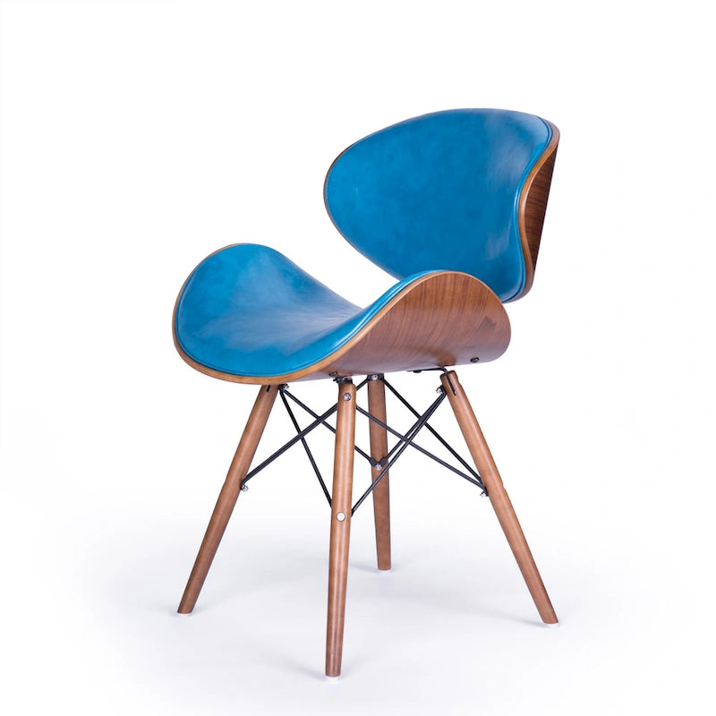 Fauteuil d'appoint sarcelle du milieu du siècle