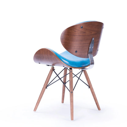 Fauteuil d'appoint sarcelle du milieu du siècle
