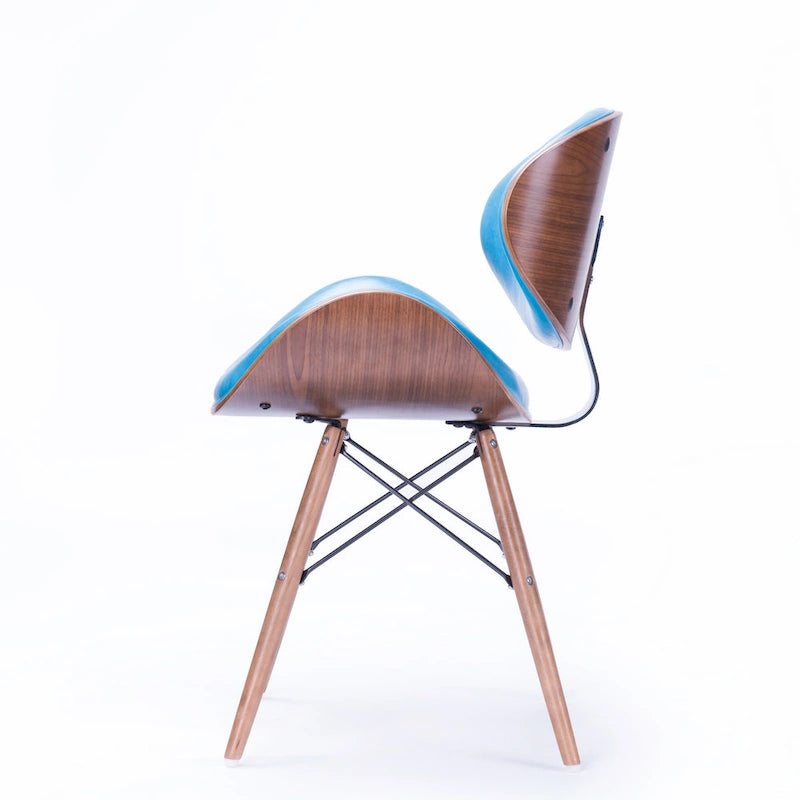 Fauteuil d'appoint sarcelle du milieu du siècle