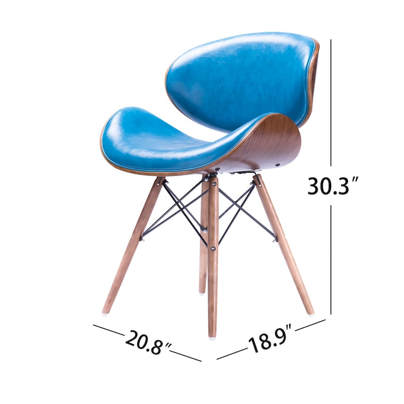 Fauteuil d'appoint sarcelle du milieu du siècle