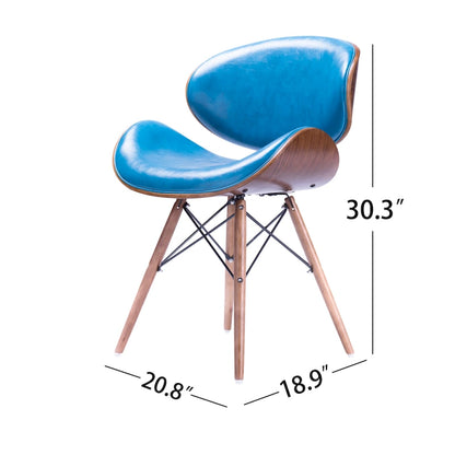 Fauteuil d'appoint sarcelle du milieu du siècle