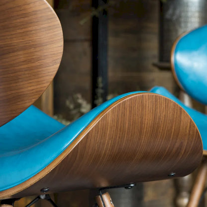 Fauteuil d'appoint sarcelle du milieu du siècle