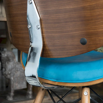 Fauteuil d'appoint sarcelle du milieu du siècle