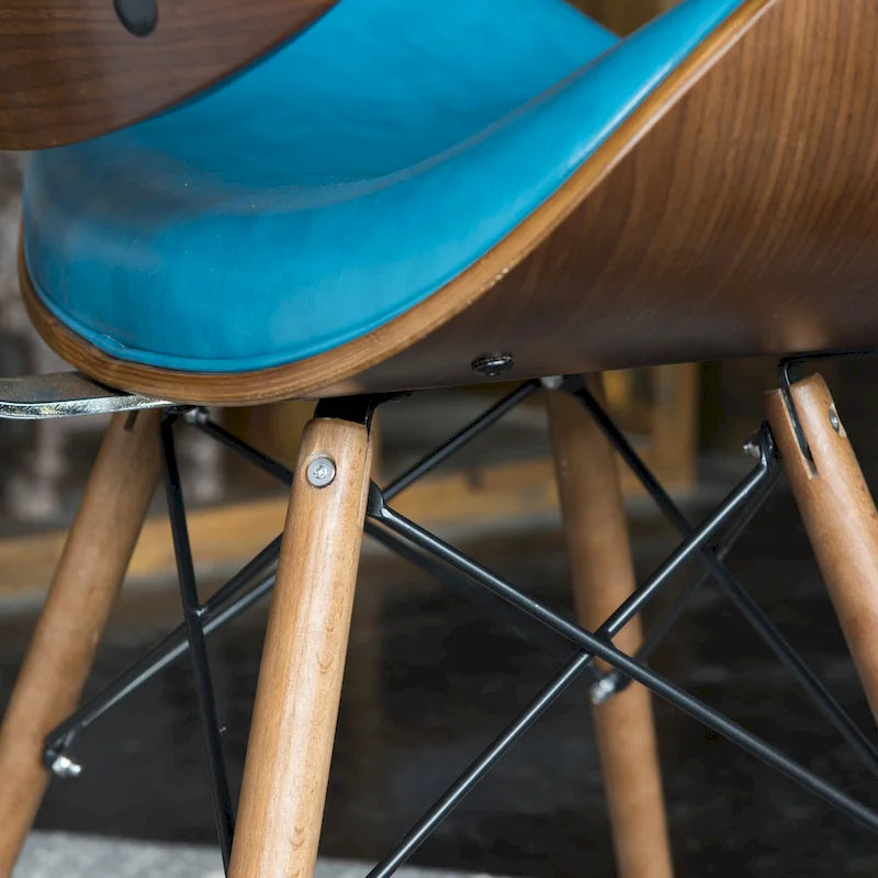 Fauteuil d'appoint sarcelle du milieu du siècle