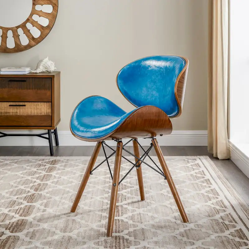 Fauteuil d'appoint sarcelle du milieu du siècle